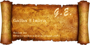 Galba Elmira névjegykártya